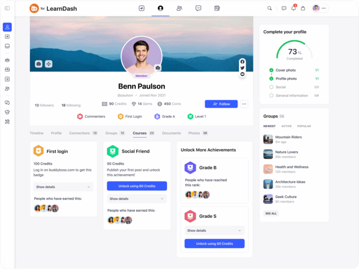 LearnDash-Profile-Achievements